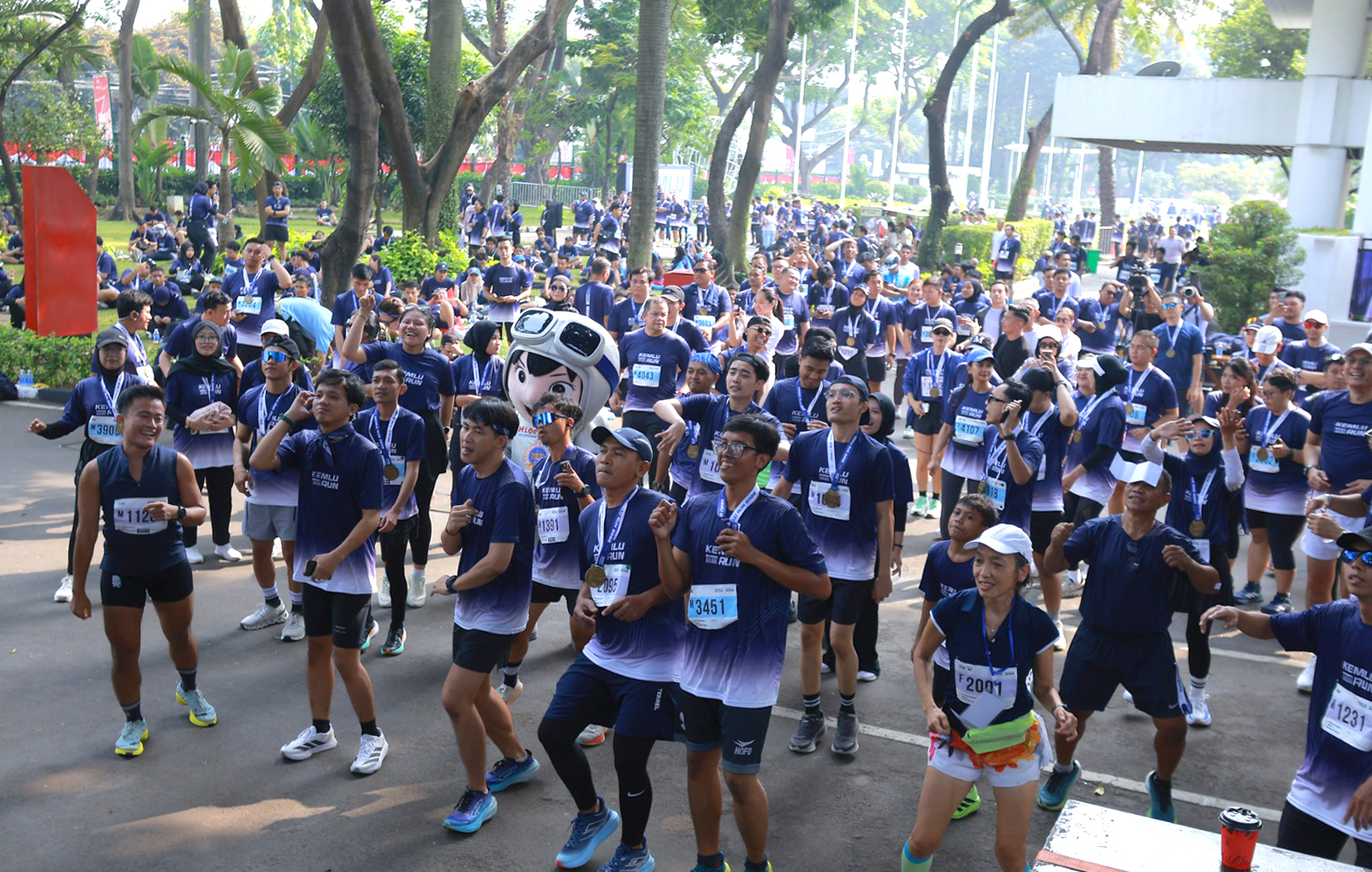 Mengikuti acara Kemlu Run, bersama Menteri dan Wakil Menteri Luar Negeri
